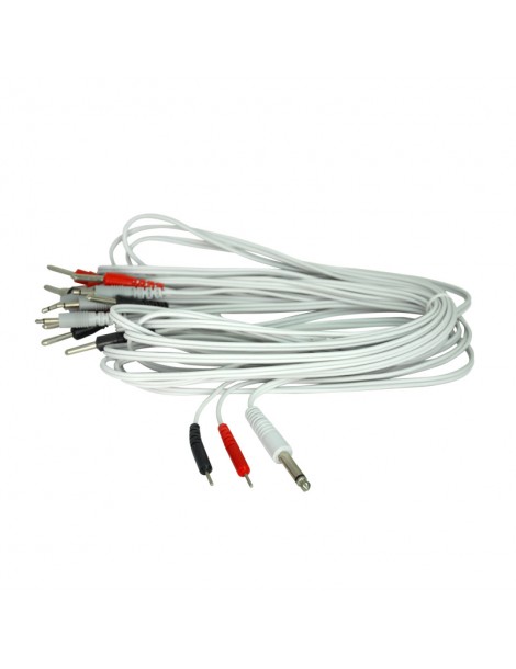 CABLE CORPORAL PLUG 6.5MM - PIN FINO 2MM X 4 UNIDADES